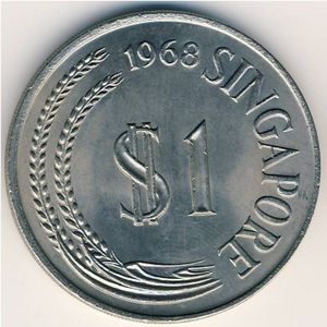 Coin: 1 Dollar (Singapore(1963~1985 - Circulation - 1st Series) Col:SG ...