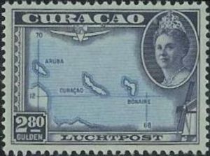 Map of Curacao, Aruba and Bonaire