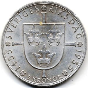 5 Kronor (500 years Riksdag)