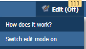 Switch edit mode off
