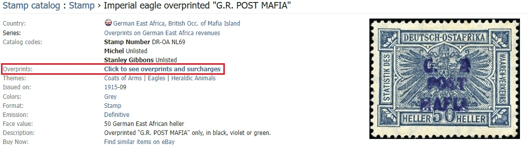 Overprints Surcharges