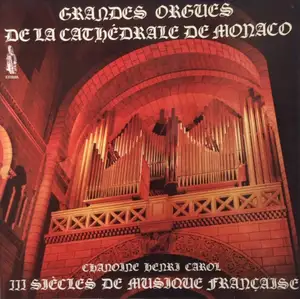 Music Record Henri Carol Grandes Orgues De La Cathédrale De Monaco