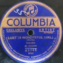 Al Jolson / Frank Crumit: Lost (A Wonderful Girl) / If You Don't Think So You're Crazy