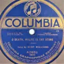 Bert Williams: O Death Where Is Thy Sting / When I Return