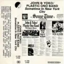 John Lennon & Yoko Ono / The Plastic Ono Band: Sometime In New York City