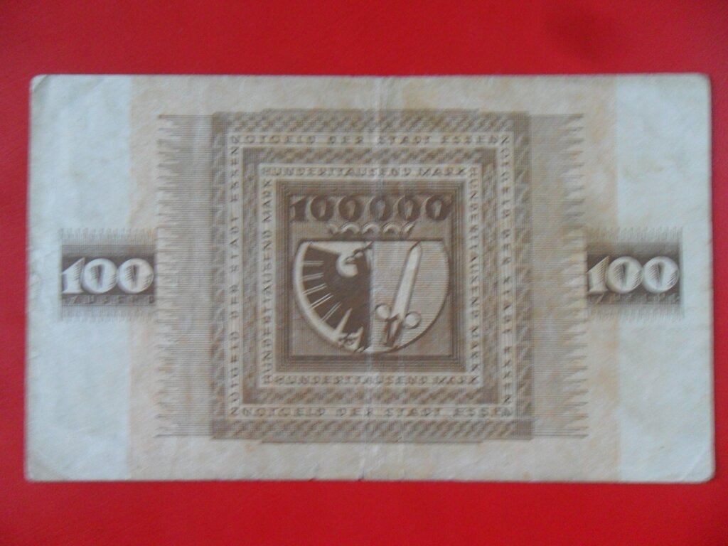 Rheinland: 100,000 Mark, 1923 : US$ 7.65 from ivanmiljko : Banknotes ...