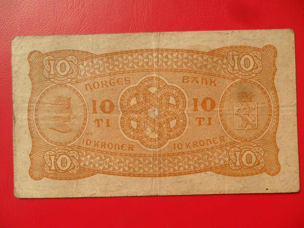Norway: 10 Kroner, 1942 : US$ 32.84 from ivanmiljko : Banknotes for ...