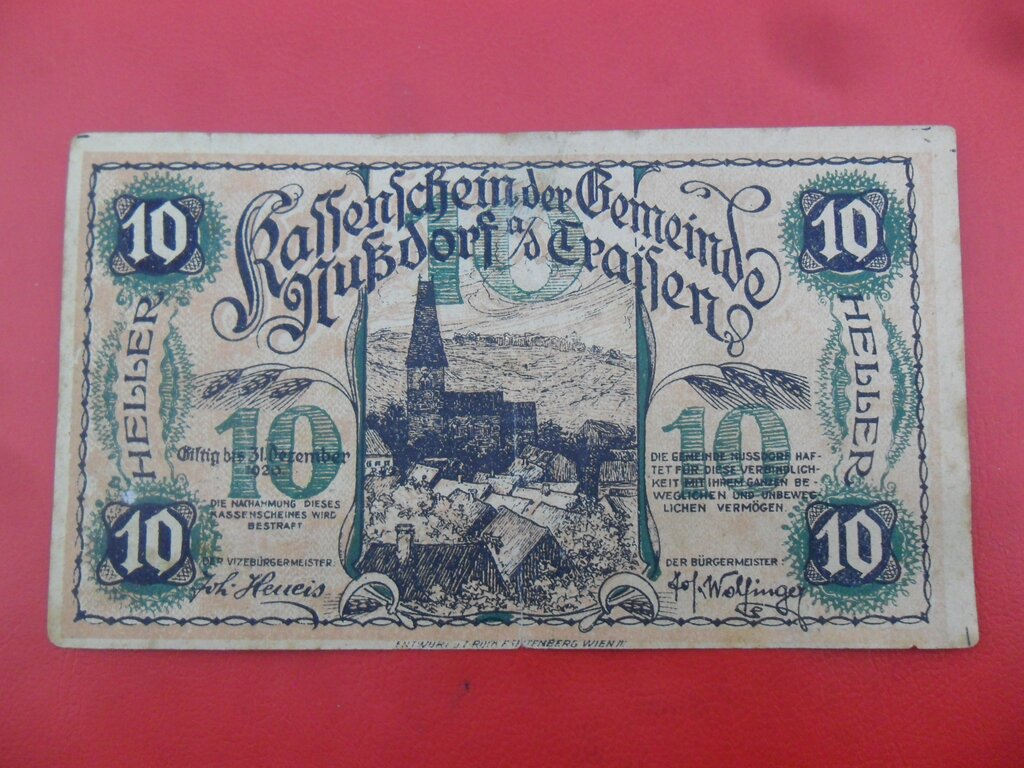 Austrian Notgeld: 10 Heller, 1920 : US$ 2.18 from ivanmiljko ...