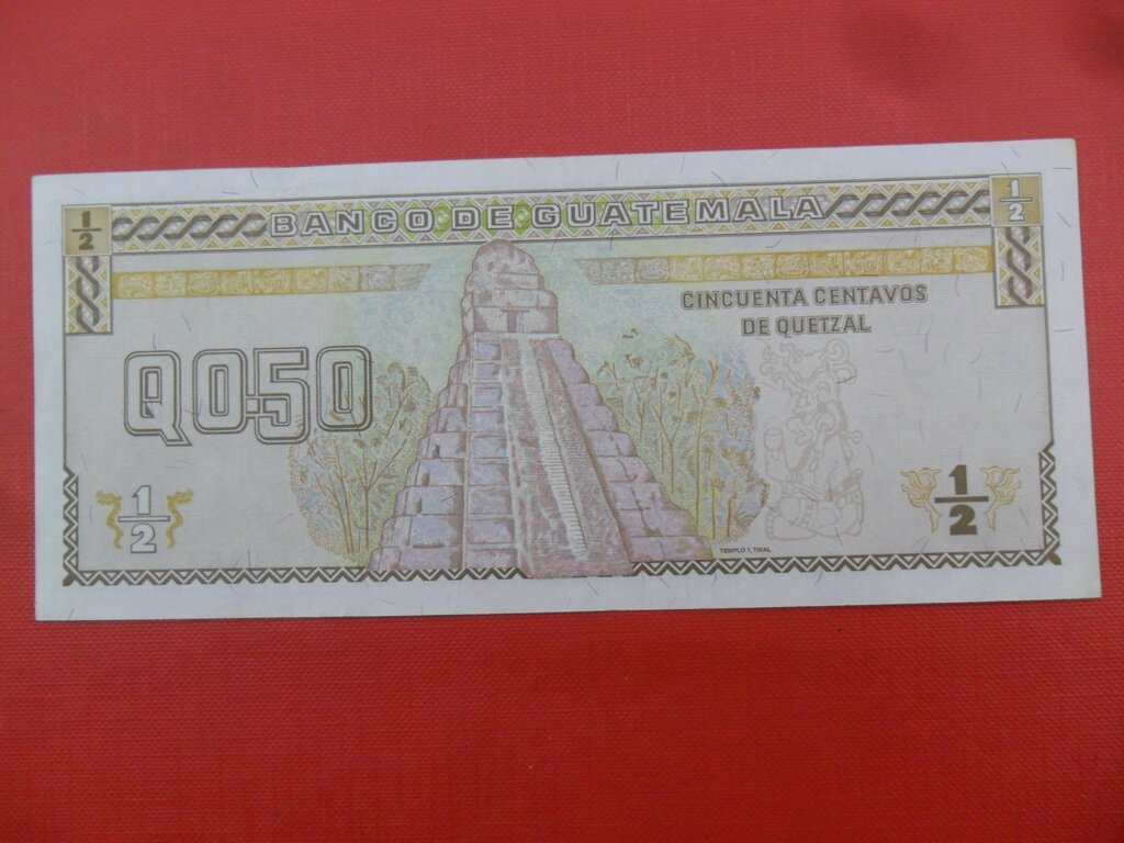 Quetrays Currency Note Guatemala: ½ Quetzal, 1996 : US$ 6.66 from ivanmiljko : Banknotes for ...
