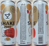 Shake Zero Alcohol Cocktails Sparkling Rose Strawberry