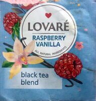 Raspberry Vanilla, black tea blend, semi-glossy