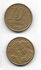 巴西: 10 Centavos ("T" partially inside stripes) Pedro I