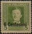 Italy, Austro-Hungarian Occupation In WWI: Emperor Karl I (1887-1922) overprinted in Centesimi, 1918