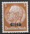 France, German Occupation In WWII: Overprint Elsaß Over Hindenburg, 1940