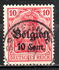 Belgium, German Occupation in WWI: Overprint and Surcharge on "Germania", 1916
