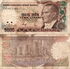 Turecko: 5,000 Turkish Lira, 1990
