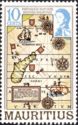 Portugese map of 1519 with representation from Mauritus