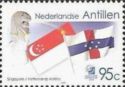 Flags of singapore and Netherlands Antilles