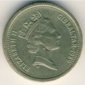 1 Pound (150th Ann. of the first coin of Gibraltar)