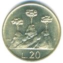 20 Lire (Coat-of-arms castle Montecerveto)