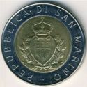 500 Lire (Coat-of-arms castle San Marino)