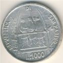 1,000 Lire (600th Birth anniversary of architect Filippo Brunelleschi)