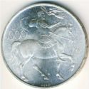 1,000 Lire (2000th Death anniversary of Virgilio - figure on horse)
