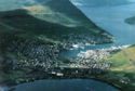 Aerial view of Klaksvík. Faroe Islands
