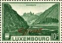 View of Vianden Castle Overprinted Officiel