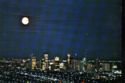 Calgary, Alberta under a full moon