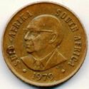 1 Cent (3rd President Nicolaas Diederichs - Afrik. - Engl.)