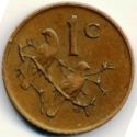 1 Cent (3rd President Nicolaas Diederichs - Afrik. - Engl.)