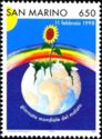 Rainbow, flower and planet