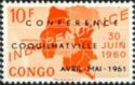 Map of independent Republic of Congo and date '30 Juin 1960'