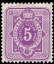 Digit in oval, crown, PFENNIG