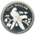 1 Dollar (Avifauna of Belize - Scarlet Macaw - Silver edition)