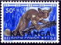 Brown Greater Galago overprinted KATANGA