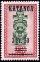 “Ndoha” (Seated king) overprinted KATANGA, surcharged