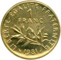 1 Franc (O. Roty - Piedfort Gold)