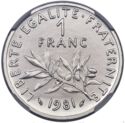 1 Franc (O. Roty - Piedfort Platinum)