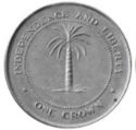 1 Crown (One - 5 Shillings - Independence and Liberty)