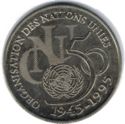5 Francs (50th Anniversary - United Nations)