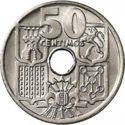 50 Céntimos (Arrow heads point upwards)