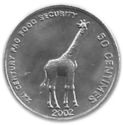 50 Centimes (Giraffe - F.A.O.)