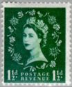 Queen Elizabeth II - 1½d Predecimal Wilding