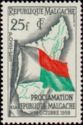 Map and Flag of Madagascar