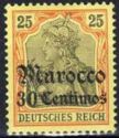 Germania with overprint