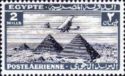 Aircraft flying over the Pyramids of Giza
