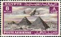 Aircraft flying over the Pyramids of Giza