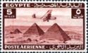 Aircraft flying over the Pyramids of Giza